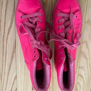 Neon pink limited edition Ash high top sneakers